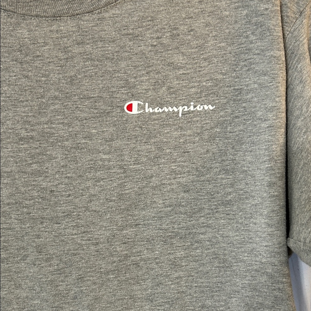 Champion Men's Heather Gray Short Sleeve Tee-Size medium - Picture 3 of 6